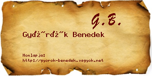 Györök Benedek névjegykártya